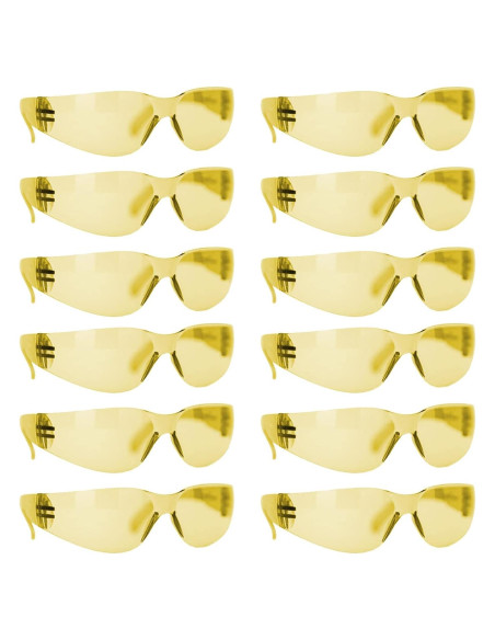 Gafas de Seguridad BISON LIFE - 12 Pares Amarillo Antirrayaduras Gafas de Seguridad BISON LIFE - 12 Pares Amarillo Antirrayaduras