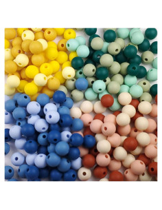 Perlas de Silicona 9mm Blue Rabbit Co - 250 Piezas en 3 Tonos