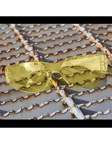 Gafas de Seguridad BISON LIFE - 12 Pares Amarillo Antirrayaduras Gafas de Seguridad BISON LIFE - 12 Pares Amarillo Antirrayaduras