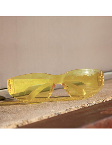 Gafas de Seguridad BISON LIFE - 12 Pares Amarillo Antirrayaduras
