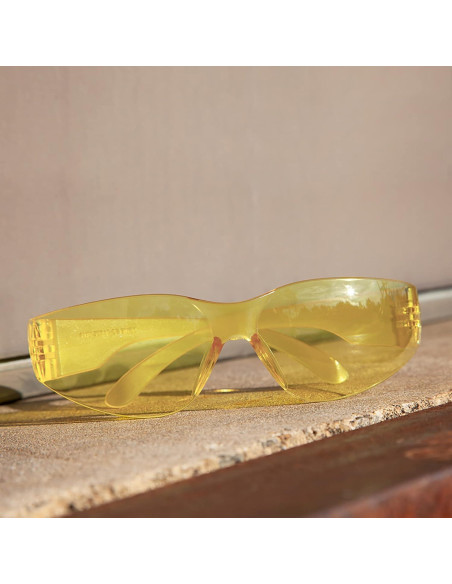 Gafas de Seguridad BISON LIFE - 12 Pares Amarillo Antirrayaduras Gafas de Seguridad BISON LIFE - 12 Pares Amarillo Antirrayaduras