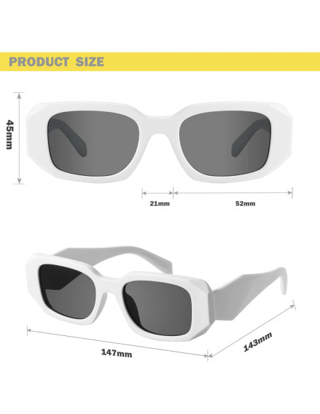 Gafas de Sol Rectangulares Mosanana Modelo Goulding UV400 Gafas de Sol Rectangulares Mosanana Modelo Goulding UV400