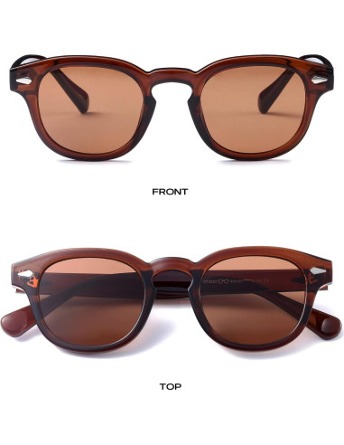 Gafas de Sol Gtand Unisex Retro 46mm UV400 Marrón