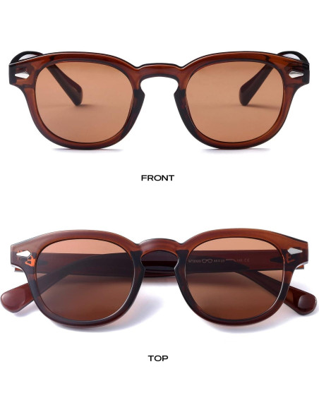 Gafas de Sol Gtand Unisex Retro 46mm UV400 Marrón