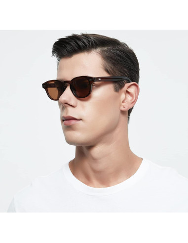 Gafas de Sol Gtand Unisex Retro 46mm UV400 Marrón