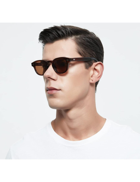 Gafas de Sol Gtand Unisex Retro 46mm UV400 Marrón