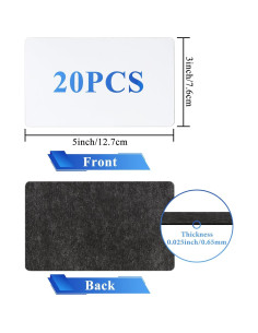 Etiquetas de Pizarra Blanca Autoadhesivas Ira Pollitt 20 Piezas 7.6x12cm 2