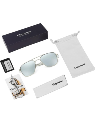 Gleyemor Gafas de Sol Aviador Polarizadas 55mm Hombres