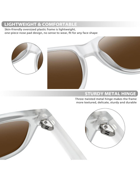 Gafas de sol Joopin cuadradas polarizadas UV400 unisex Gafas de sol Joopin cuadradas polarizadas UV400 unisex