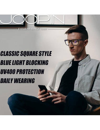 Gafas de sol Joopin UV400 cuadradas anti luz azul