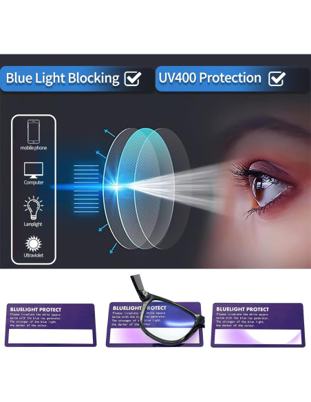 Gafas de sol Joopin UV400 cuadradas anti luz azul Gafas de sol Joopin UV400 cuadradas anti luz azul