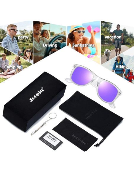 Gafas de sol Joopin cuadradas polarizadas UV400 para hombres y mujeres Gafas de sol Joopin cuadradas polarizadas UV400 para hombres y mujeres