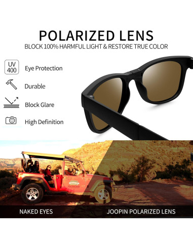 Gafas de sol Joopin plegables UV400 polarizadas para hombres y mujeres