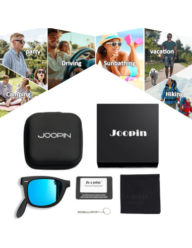 Gafas de sol Joopin plegables UV400 polarizadas para hombres y mujeres