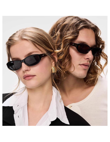 Gafas de sol ovaladas BRMHDY para mujeres, UV400, retro