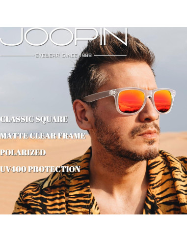 Gafas de sol Joopin cuadradas polarizadas UV400 rojas