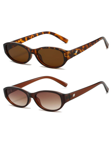 Gafas de sol ovaladas BRMHDY para mujeres, UV400, 2 colores