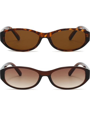 Gafas de sol ovaladas BRMHDY para mujeres, UV400, 2 colores