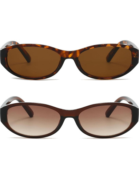 Gafas de sol ovaladas BRMHDY para mujeres, UV400, 2 colores