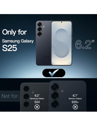 Funda JETech para Samsung Galaxy S25 5G Antigolpes Negra