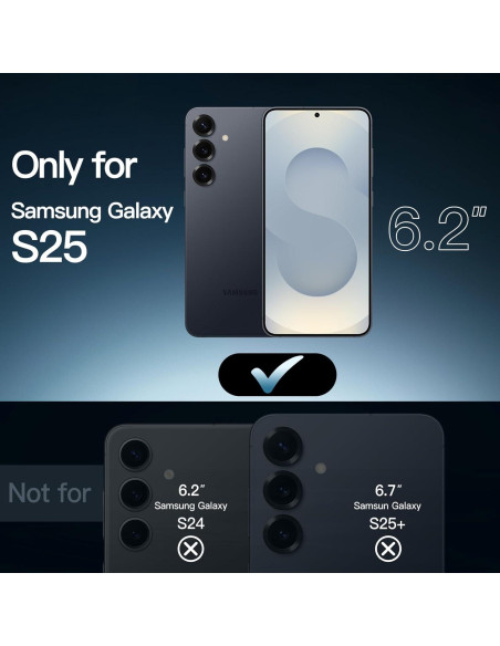 Funda JETech para Samsung Galaxy S25 5G Antigolpes Negra