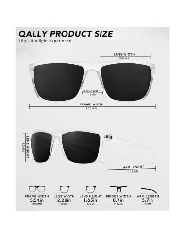 Gafas de sol QALLY polarizadas UV400 para hombres