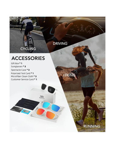 Gafas de sol QALLY polarizadas UV400 para hombres