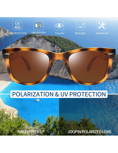 Gafas de sol Joopin cuadradas polarizadas UV400 marrón