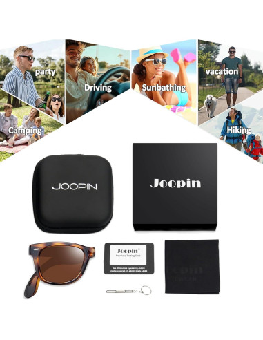 Gafas de sol Joopin cuadradas polarizadas UV400 marrón