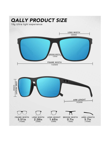 Gafas de sol QALLY polarizadas UV400 para hombres