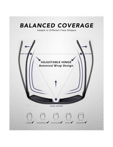 Gafas de sol QALLY polarizadas UV400 para hombres