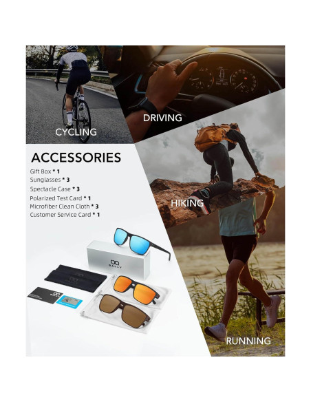 Gafas de sol QALLY polarizadas UV400 para hombres