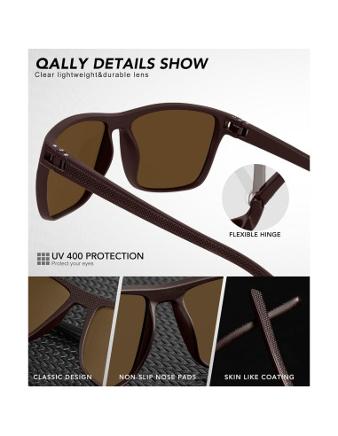 Gafas de sol QALLY polarizadas UV400 para hombres