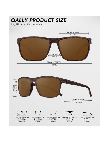 Gafas de sol QALLY polarizadas UV400 para hombres