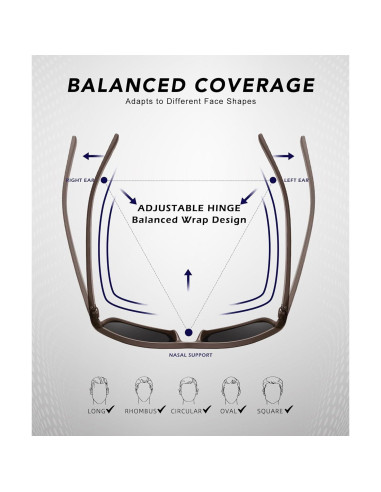 Gafas de sol QALLY polarizadas UV400 para hombres