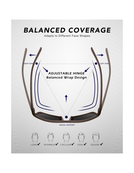 Gafas de sol QALLY polarizadas UV400 para hombres