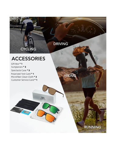 Gafas de sol QALLY polarizadas UV400 para hombres