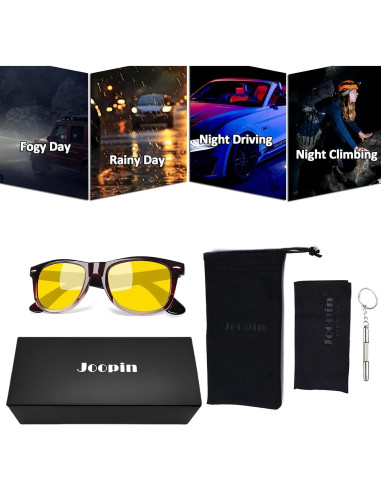 Gafas de sol Joopin cuadradas UV400 unisex marrón degradado