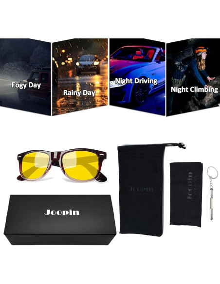 Gafas de sol Joopin cuadradas UV400 unisex marrón degradado