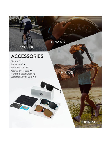 Gafas de sol QALLY polarizadas UV400 para hombres