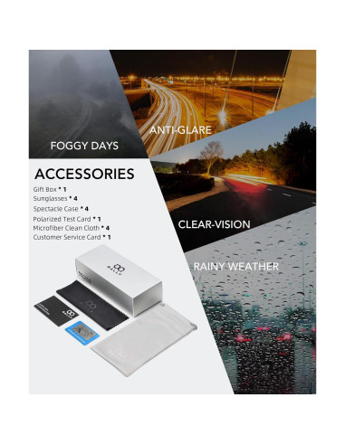 Gafas de sol QALLY polarizadas para hombres con UV