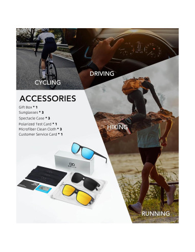 Gafas de sol QALLY polarizadas UV400 para hombres