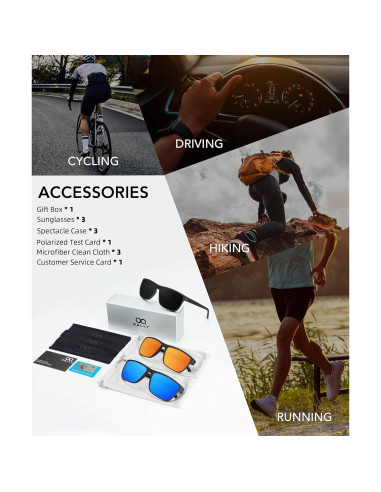 Gafas de sol QALLY polarizadas UV400 para hombres