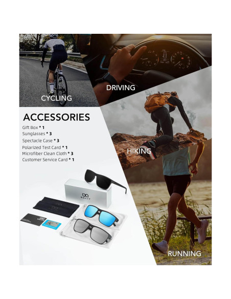 Gafas de sol QALLY polarizadas UV400 para hombres