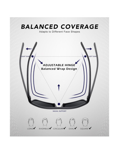 Gafas de sol QALLY polarizadas UV400 para hombres