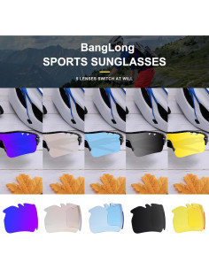 Gafas de sol deportivas BangLong con 5 lentes UV400 2