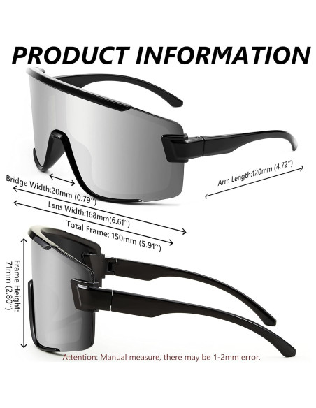 Gafas de Ciclismo FEISEDY B2944 UV400 Marco Negro