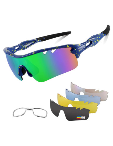 Gafas de sol deportivas BangLong con 5 lentes UV400