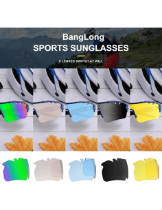 Gafas de sol deportivas BangLong con 5 lentes UV400 2