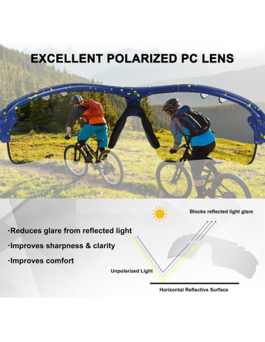 Gafas de sol deportivas BangLong con 5 lentes UV400